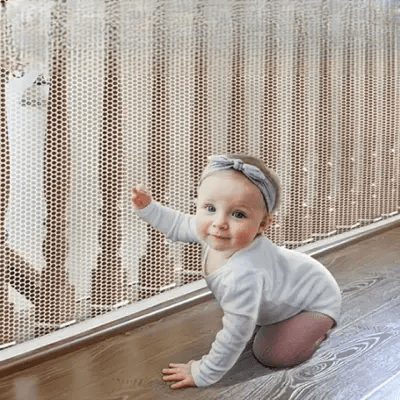 Barrière de Sécurité Escalier - ChildSafetyProtect™ - Blanc - Mon Bébé Sécure