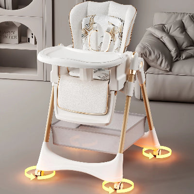 chaise haute bebe roues rotatives