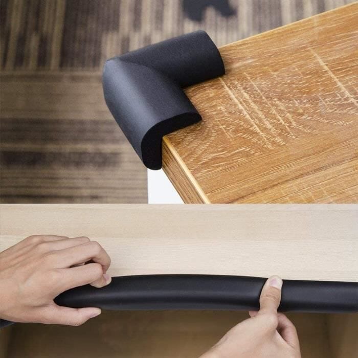 Protecteur de Coin de Table - BabySafetyCornerProtector™ - Noir - Mon Bébé Sécure