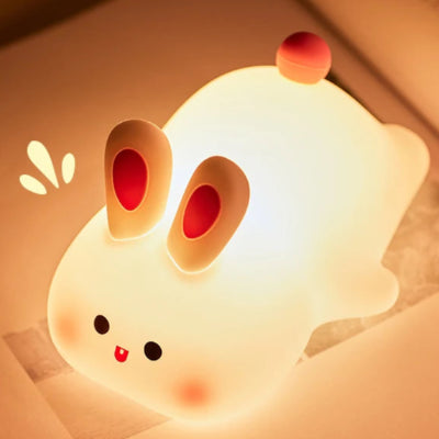 veilleuse bébé lapin dans livre