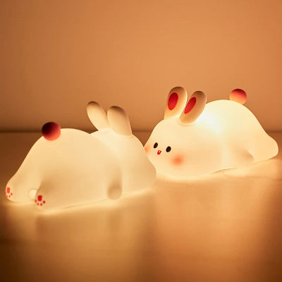 veilleuse bébé lapin double